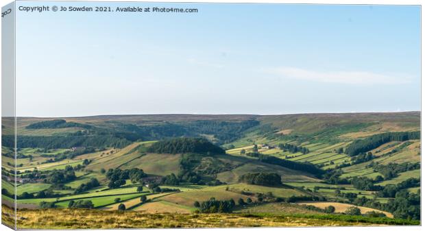 Esk Dale Valley, Yorkshire Canvas Print by Jo Sowden