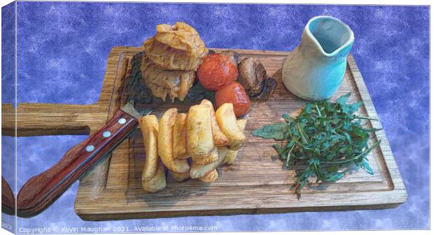 Steak And Chips Canvas Print by Kevin Maughan