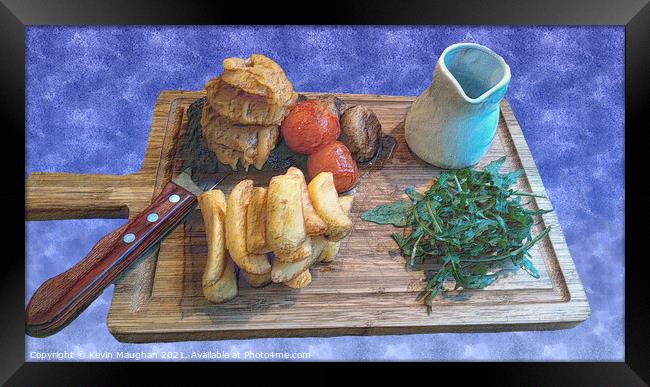 Steak And Chips Framed Print by Kevin Maughan