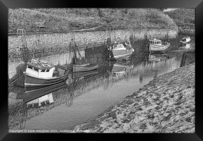 Boats At Seaton Sluice Framed Print by Kevin Maughan