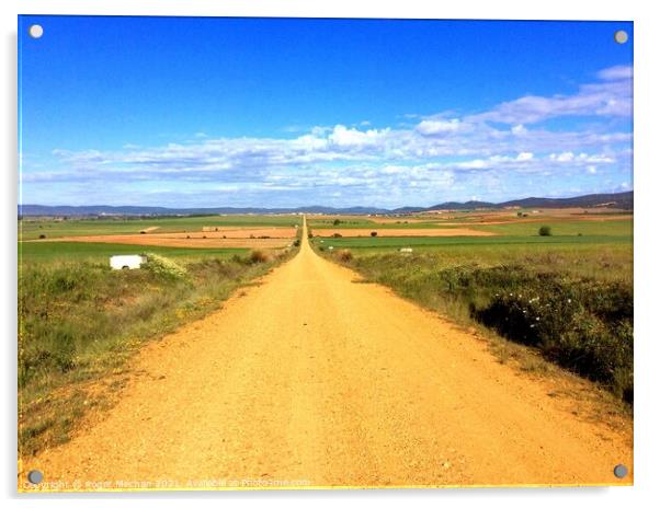 The Deserted Dusty Path Acrylic by Roger Mechan