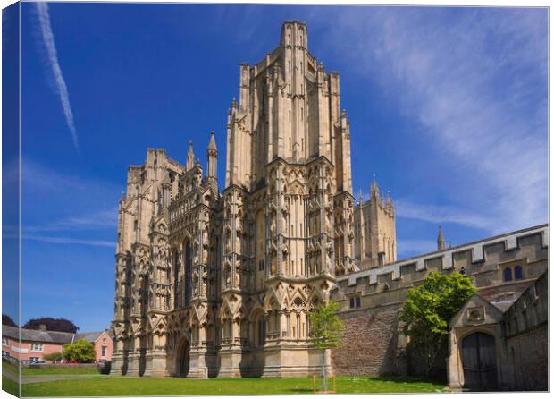 Wells Cathedral, Somerset Canvas Print by Andrew Sharpe