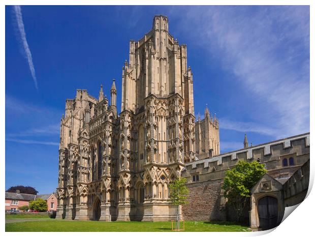 Wells Cathedral, Somerset Print by Andrew Sharpe