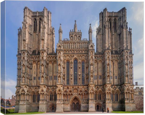 Wells Cathedral Canvas Print by Andrew Sharpe