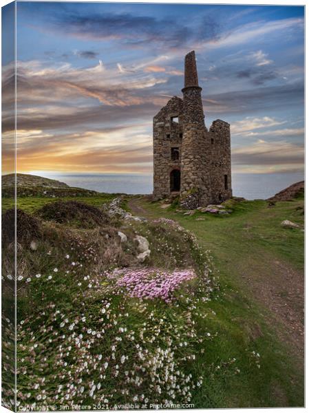 Wheal Leisure Poldark fans (Wheal Owles} Canvas Print by Jim Peters