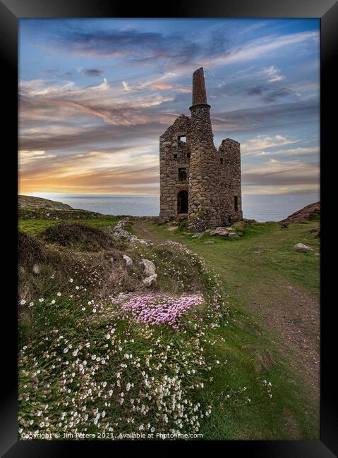 Wheal Leisure Poldark fans (Wheal Owles} Framed Print by Jim Peters