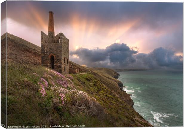 Wheal Coates Tin Mine St Agnes North Cornwall Canvas Print by Jim Peters
