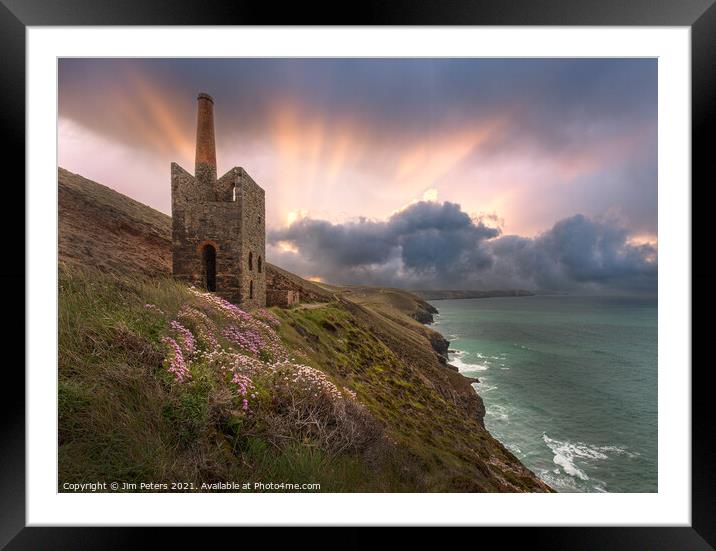 Wheal Coates Tin Mine St Agnes North Cornwall Framed Mounted Print by Jim Peters
