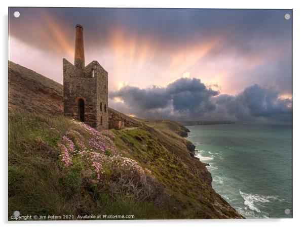 Wheal Coates Tin Mine St Agnes North Cornwall Acrylic by Jim Peters