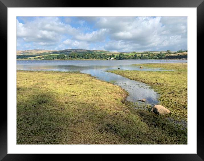 View of Hollingworth Lake Framed Mounted Print by Jonathan Thirkell