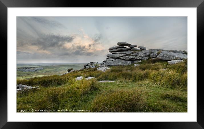 Stowes Hill Bodmin Moor Cornwall Framed Mounted Print by Jim Peters