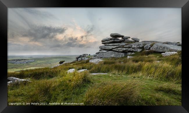 Stowes Hill Bodmin Moor Cornwall Framed Print by Jim Peters
