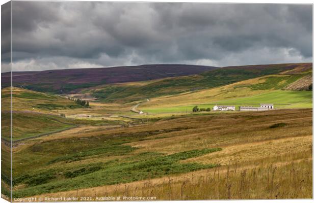 Spotlight on Middle End Farm, Teesdale Canvas Print by Richard Laidler