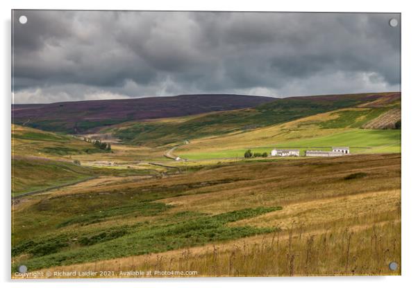 Spotlight on Middle End Farm, Teesdale Acrylic by Richard Laidler