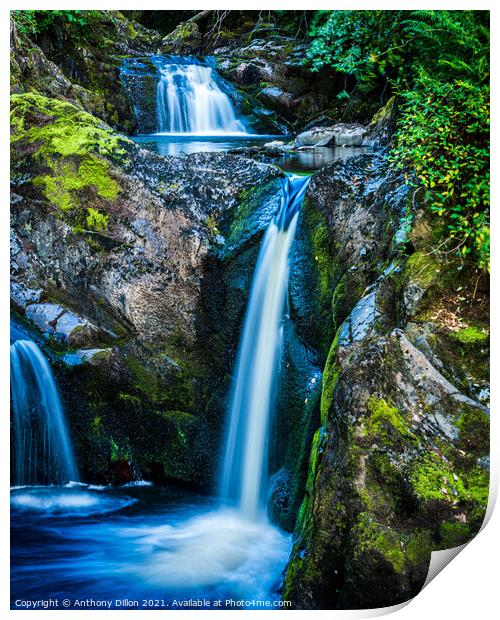 Double Waterfall  Print by Anthony Dillon