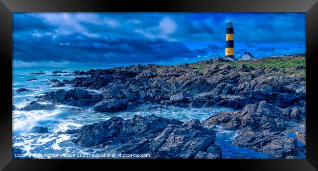 Lighthouse Panoramic Framed Print by Anthony Dillon