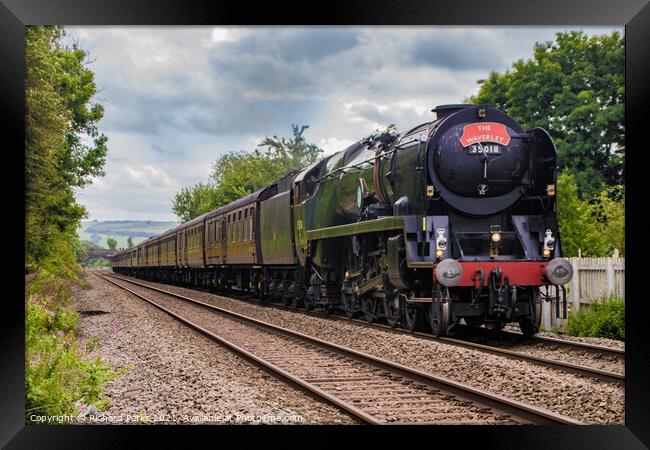 Steaming through the Yorkshire Dales Framed Print by Richard Perks