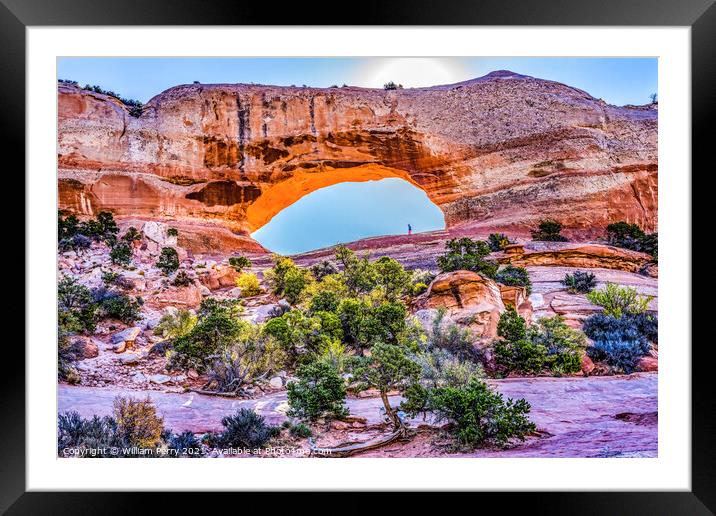 Wilson Arch Rock Canyon Moab Utah  Framed Mounted Print by William Perry