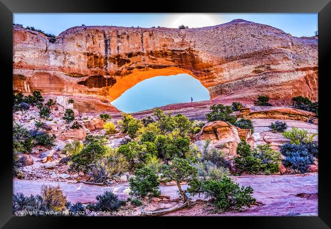 Wilson Arch Rock Canyon Moab Utah  Framed Print by William Perry