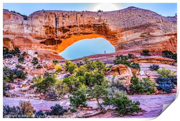 Wilson Arch Rock Canyon Moab Utah  Print by William Perry