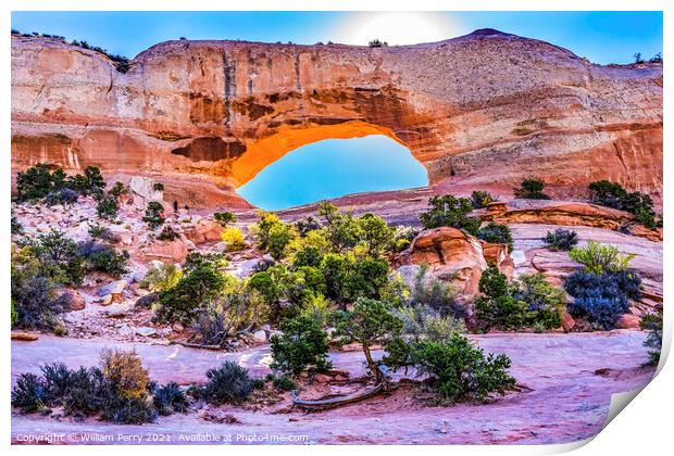Wilson Arch Rock Canyon Moab Utah  Print by William Perry