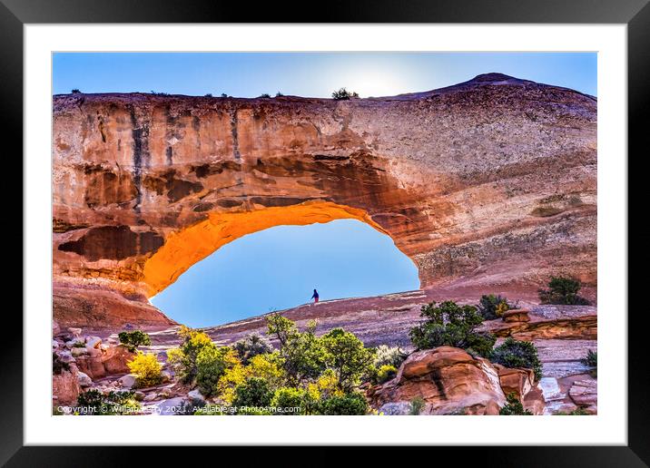 Wilson Arch Rock Canyon Moab Utah  Framed Mounted Print by William Perry