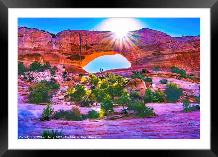 Wilson Arch Sun Rock Canyon Moab Utah  Framed Mounted Print by William Perry