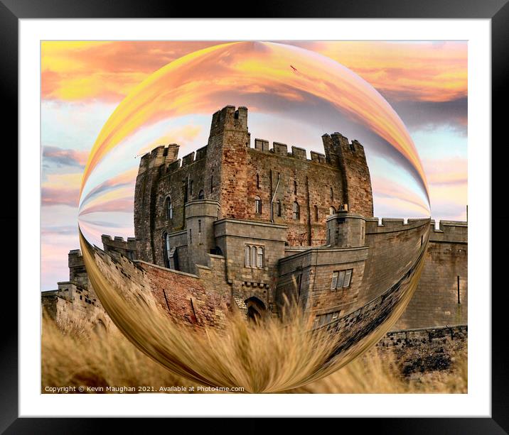 Abstract View Of Bamburgh Castle Framed Mounted Print by Kevin Maughan
