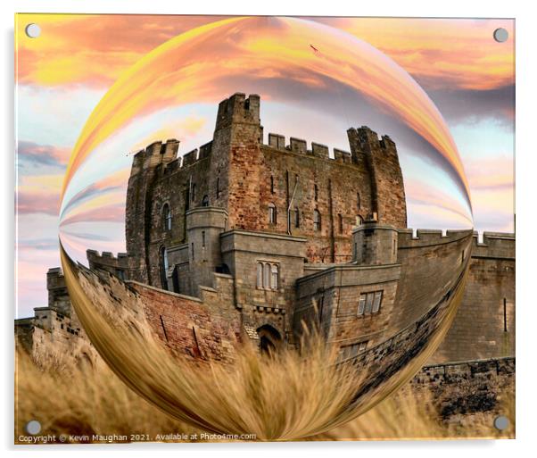 Abstract View Of Bamburgh Castle Acrylic by Kevin Maughan