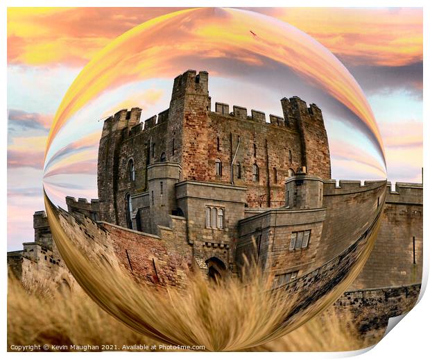 Abstract View Of Bamburgh Castle Print by Kevin Maughan