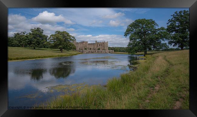 The Castle on the Lake Framed Print by mark james