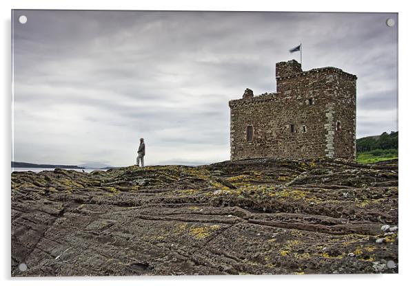 Scottish Castle Acrylic by Sam Smith