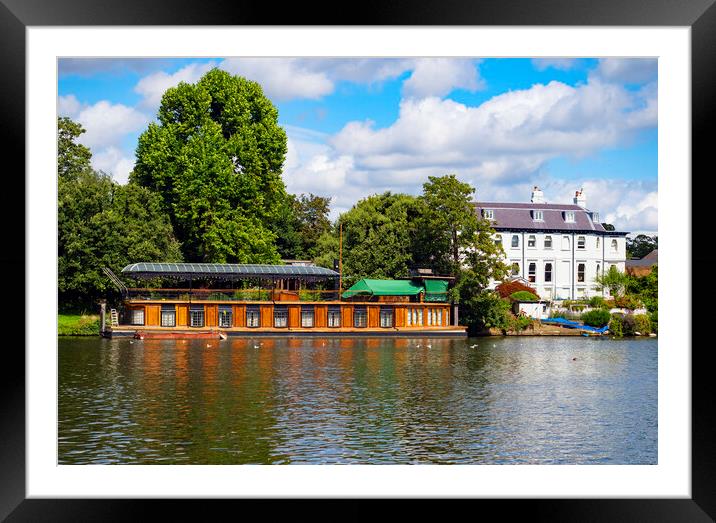 Boat On River Thames Framed Mounted Print by Clive Eariss
