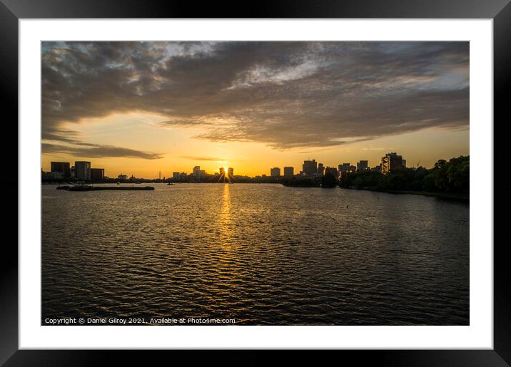 Boston Sunrise Framed Mounted Print by Daniel Gilroy