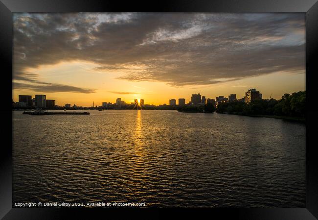 Boston Sunrise Framed Print by Daniel Gilroy