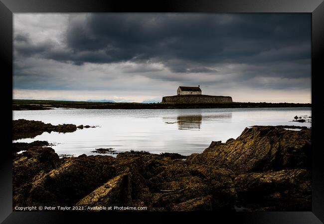 Eglwys Cwyfan Anglesey Framed Print by Peter Taylor