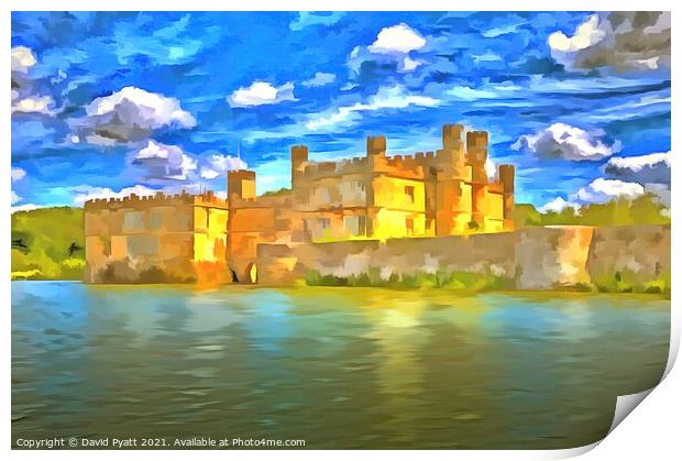 Castle Pop Art Print by David Pyatt