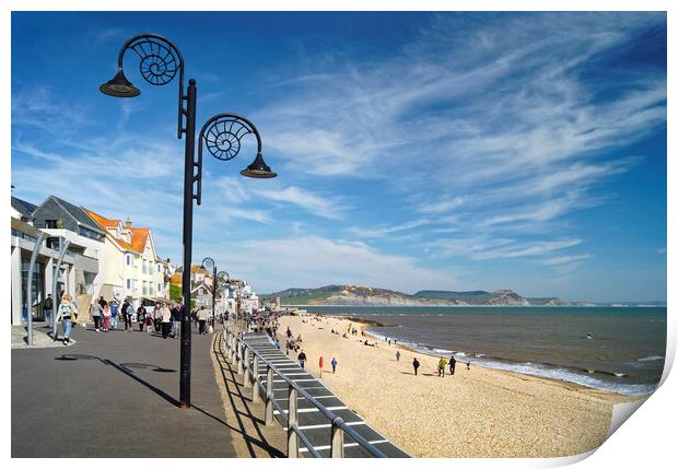 Lyme Regis Seafront & Jurassic Coast  Print by Darren Galpin