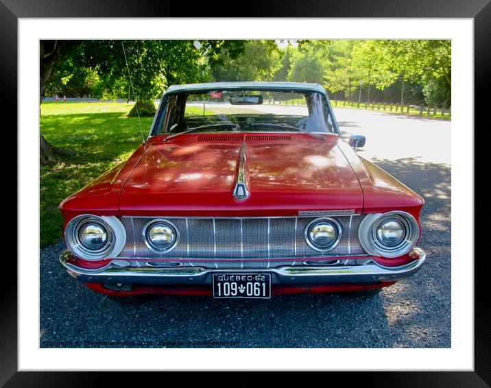 1962 Plymouth seen from the front Framed Mounted Print by Stephanie Moore