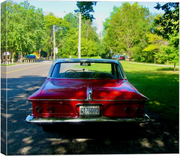 1962 Plymouth from the back Canvas Print by Stephanie Moore