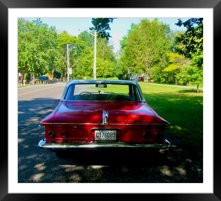 1962 Plymouth from the back Framed Mounted Print by Stephanie Moore