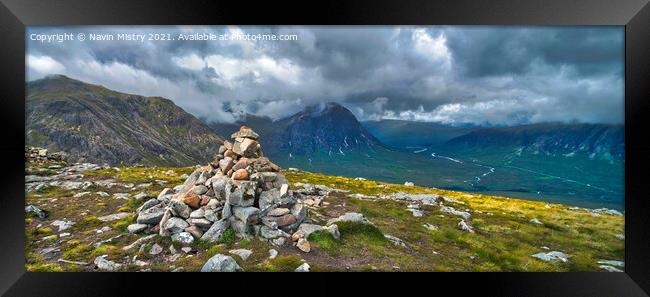 Glen Coe Scotland Panorama Framed Print by Navin Mistry