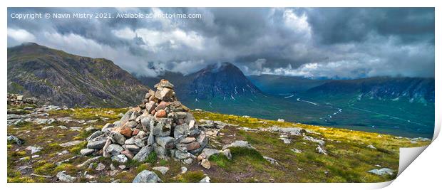 Glen Coe Scotland Panorama Print by Navin Mistry