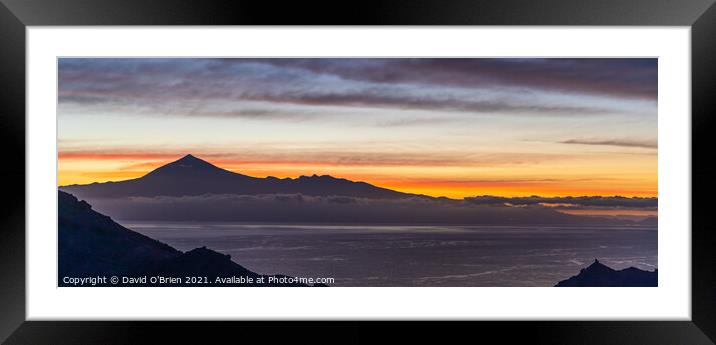El Teide dawn Framed Mounted Print by David O'Brien