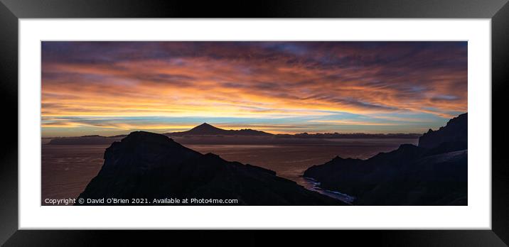 El Teide dawn Framed Mounted Print by David O'Brien