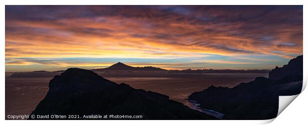El Teide dawn Print by David O'Brien