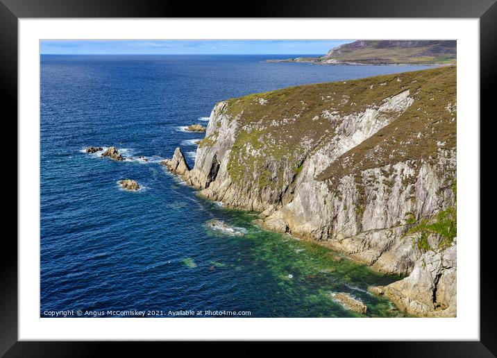 Ashleam Bay on Achill Island, County Mayo, Ireland Framed Mounted Print by Angus McComiskey