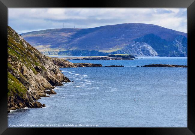 Keem Bay on Achill Island, County Mayo, Ireland Framed Print by Angus McComiskey