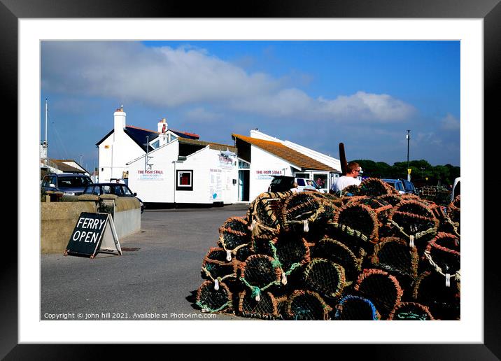 The fish stall at Mudeford Quay. Framed Mounted Print by john hill