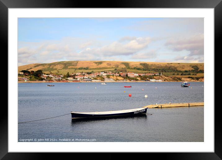 Swanage. Framed Mounted Print by john hill